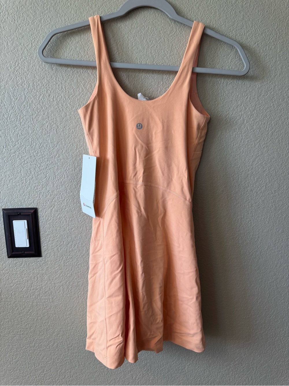 lululemon athletica align peach scoop-neck dress